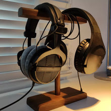 Load image into Gallery viewer, T Shape Wooden Stand Holder for Headset Display Shelf Desk Hanger Headphones Stands Storage Brackets Home Storage Organizer