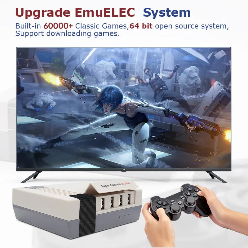 Arcade Box 4K 256GB Built-in 50000 Games HD Classic Retro Game Console  Super Console S905 Chip Video Game Player with Controller (256G)