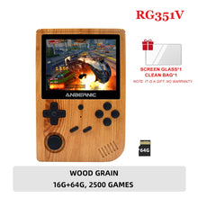Load image into Gallery viewer, ANBERNIC RG351V Handheld Game Player 2500 Classic Games IPS Screen 64G Card RK3326 Retro Game 351V Glass Portable Game Console