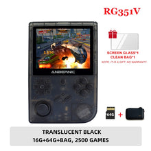 Load image into Gallery viewer, ANBERNIC RG351V Handheld Game Player 2500 Classic Games IPS Screen 64G Card RK3326 Retro Game 351V Glass Portable Game Console