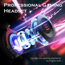Load image into Gallery viewer, EKSA Professional Gaming Headset E900 Stereo Wired Game Headphones Headset Gamer With Microphone For PS4/Smartphone/Xbox/PC