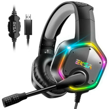 Load image into Gallery viewer, EKSA E1000 Gaming Headphones With Noise Cancelling Microphone RGB Light 7.1 Surround Sound Wired Gaming Headset Gamer For PS4 PC