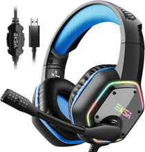 Load image into Gallery viewer, EKSA E1000 Gaming Headphones With Noise Cancelling Microphone RGB Light 7.1 Surround Sound Wired Gaming Headset Gamer For PS4 PC