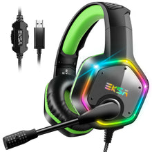 Load image into Gallery viewer, EKSA E1000 Gaming Headphones With Noise Cancelling Microphone RGB Light 7.1 Surround Sound Wired Gaming Headset Gamer For PS4 PC