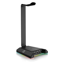 Load image into Gallery viewer, Headphones Stand EKSA W1 7.1Surround Gaming Headset Holder RGB with 2 USB and 3 3.5mm Ports for Gamer PC Accessories