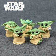 Load image into Gallery viewer, 5pcs/set Baby Yoda Grogu Mandalorian Action Figure Toys 4-7cm Yoda Baby Action Toys Star Wars Figures