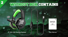 Load image into Gallery viewer, Gaming Headphone For PC/PS4/PS5 EKSA E1000 7.1 Surround RGB Gaming Headset Gamer USB Wired Headphones with Noise Cancelling Mic