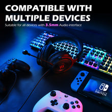 Load image into Gallery viewer, EKSA Professional Gaming Headset E900 Stereo Wired Game Headphones Headset Gamer With Microphone For PS4/Smartphone/Xbox/PC