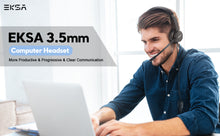 Load image into Gallery viewer, EKSA H12 Wired Headphones with Microphone for PC/PS4/Xbox Gaming Headset Gamer 3.5mm On-Ear Call Centre/Traffic/Computer Headset