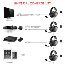 Load image into Gallery viewer, HAVIT H2002d Wired Headset Gamer PC 3.5mm PS4 Headsets Surround Sound & HD Microphone Gaming Overear Laptop Tablet Gamer