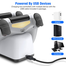 Load image into Gallery viewer, For PS4 Dual USB Handle Fast Charging Dock Station Stand Charger for Playstation 4/PS4 Slim/Pro Game Controller Joystick Gamepad