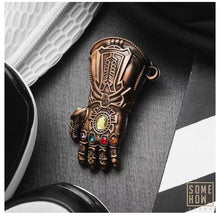 Load image into Gallery viewer, Marvels Action Figure Ornament Toys Thor Ax Iron Man Mask Thanos Glove Keychains Avengers Endgame Car Key Pendant