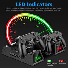 Load image into Gallery viewer, for PS4 Dual Controller Charger Console Vertical Cooling Fan Stand Charging Station For SONY PS4/PS4 Slim/PS4 Pro Accessories