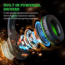 Load image into Gallery viewer, Gaming Headphone For PC/PS4/PS5 EKSA E1000 7.1 Surround RGB Gaming Headset Gamer USB Wired Headphones with Noise Cancelling Mic