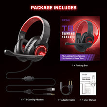 Load image into Gallery viewer, EKSA Headset Gamer 3.5mm Wired Gaming Headphones for PC/Xbox/PS4/PS5 with Noise Cancelling Microphone Over-Ear Computer Earphone