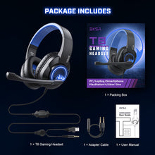 Load image into Gallery viewer, EKSA Headset Gamer 3.5mm Wired Gaming Headphones for PC/Xbox/PS4/PS5 with Noise Cancelling Microphone Over-Ear Computer Earphone