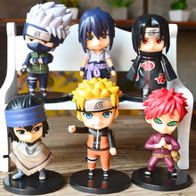Load image into Gallery viewer, 8-10cm Naruto Anime Figures Model Q Version Naruto Sasuke Kakashi Igaara Itachi Sakura Figurine