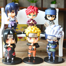 Load image into Gallery viewer, 8-10cm Naruto Anime Figures Model Q Version Naruto Sasuke Kakashi Igaara Itachi Sakura Figurine