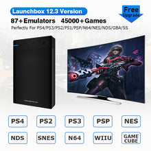 Load image into Gallery viewer, Launchbox Hard Drive Built-in 45000 Retro Games For PSP/PS3/PS2/PS1/Game Cube/X BOX Portable HDD For Windows PC Gift For Kids