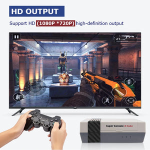Retro Super Console X Cube Video Game Console With Joystick Built-in 60000 Game For PSP/PS1/NES/N64/NDS 20000 3D Games For Free