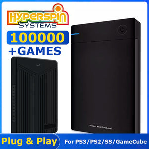 Hyperspin HDD WIth 40000 Retro Game For PS4/PS3/PS2/Wii/Wiiu/SS/PSP/N64  External Portable Game Hard Drive Disk for Win PC/Laptop