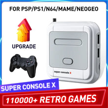 Load image into Gallery viewer, Retro Gaming Console Super Console X With 110000 Retro Games For PSP/PS1/DC/MAME Multi-player Arcade Game Console Max To 256G