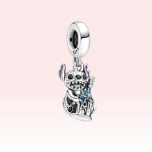 Load image into Gallery viewer, Disney Charms 100% 925 Sterling Silver Original Charms Cute Dog Elephant Beads Fit Pandora Bracelet Bangle DIY Jewelry Making