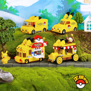 2022 Classic Anime Pokemon Center House Pikachu Mewtwo Charizard Venusaur Building Blocks Bricks Sets Model DIY Toy For Gift