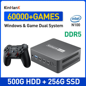 Super Console X MP100 Mini Retro Video Game Console Intel N100 8GDDR5 With 60000+ Games For SNES/MAME/WII Windows & Games Systme