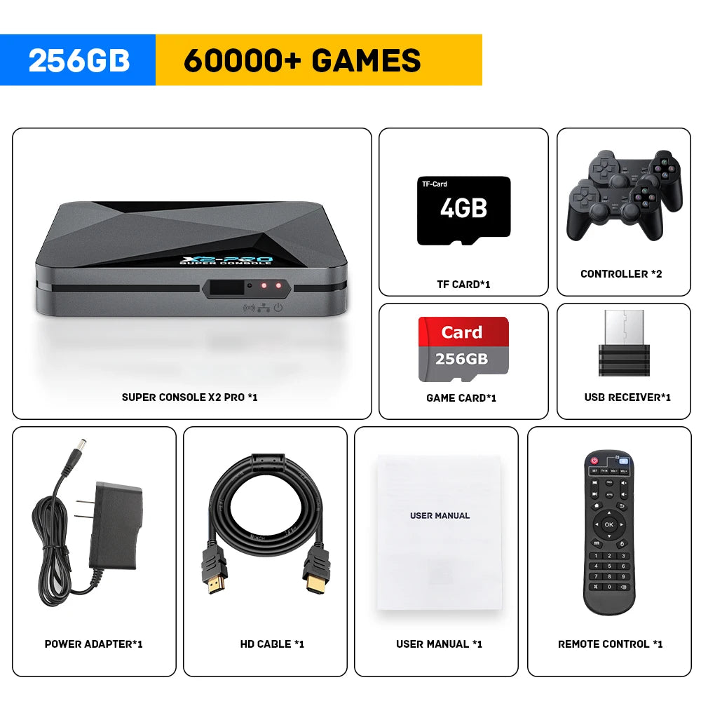 【256GB】Super Console X2 PRO 【動作確認済み】 Skinhank-スーパーコンソールx2プロ、レトロビデオゲーム