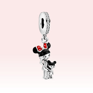 Disney Charms 100% 925 Sterling Silver Original Charms Cute Dog Elephant Beads Fit Pandora Bracelet Bangle DIY Jewelry Making