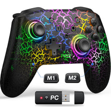Load image into Gallery viewer, 9 RGB Light Wireless Controller For Nintendo Switch/OLED/Lite/Android/IOS/ PC with Programmable Keys Switch Gamepad