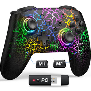 9 RGB Light Wireless Controller For Nintendo Switch/OLED/Lite/Android/IOS/ PC with Programmable Keys Switch Gamepad