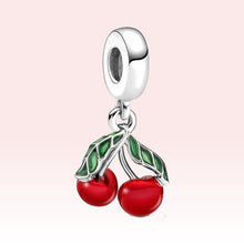 Load image into Gallery viewer, Disney New Original Charms 925 Sterling Silver Red Stawberry Cute Cherry Beads Fit Pandora Bracelet Bangle DIY Jewelry Making