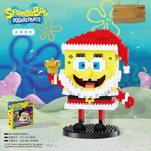 SpongeBob SquarePants Micro particles Block City  Patrick Star Squidward  Charm Kids Toys Birthday Gifts