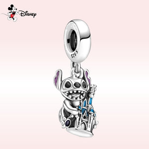 Donald Duck Mickey Mouse 925 Sterling Silver Disney Hot Air Balloon Charms Fit For Pandora Bracelet Bangle DIY Jewelry Making