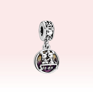 Disney Charms 100% 925 Sterling Silver Original Charms Cute Dog Elephant Beads Fit Pandora Bracelet Bangle DIY Jewelry Making