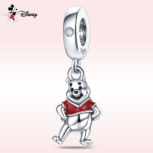 Donald Duck Mickey Mouse 925 Sterling Silver Disney Hot Air Balloon Charms Fit For Pandora Bracelet Bangle DIY Jewelry Making