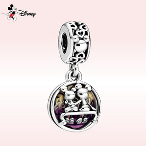 Donald Duck Mickey Mouse 925 Sterling Silver Disney Hot Air Balloon Charms Fit For Pandora Bracelet Bangle DIY Jewelry Making