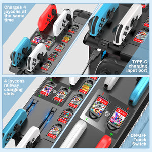 OIVO For Switch Joycon Charger Pro Controller Holder Switch Game Storage Tower For Nintendo Switch OLED Charging Dock Station