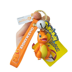 Authentic Pokemon Action Figure Pikachu Keychain Pokémon Keychain Squirtle Psyduck Keychain Backpack Pendant Model Car Keychains