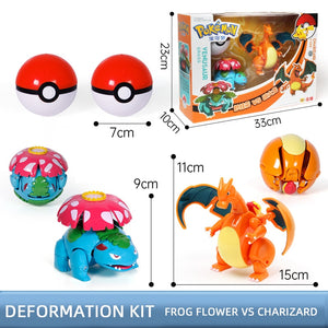 NEW Genuine Pokemon 9 Different Styles Toy Set Pokeball Pocket Monster Pikachu Eevee Charizard Gyarados Blastoise Figures Model