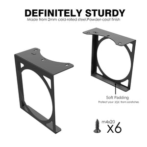 Monzlteck Under Desk Holder for Xbox Series X,Stealth Mount Bracket for XSX,Gaming All metal Console Holder