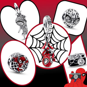 Charms Plata De Ley 925 Spider Super Hero Men Pendants Top Quality Original Charms Fit For Pandora Bracelet DIY Jewelry Making