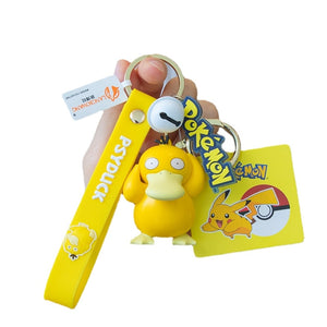 Authentic Pokemon Action Figure Pikachu Keychain Pokémon Keychain Squirtle Psyduck Keychain Backpack Pendant Model Car Keychains