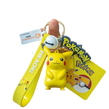 Load image into Gallery viewer, Authentic Pokemon Action Figure Pikachu Keychain Pokémon Keychain Squirtle Psyduck Keychain Backpack Pendant Model Car Keychains