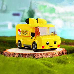 Pokemon Car Classic Anime  Center House Pikachu Mewtwo Charizard Venusaur Building Blocks Bricks Sets Model DIY Toy For Gift