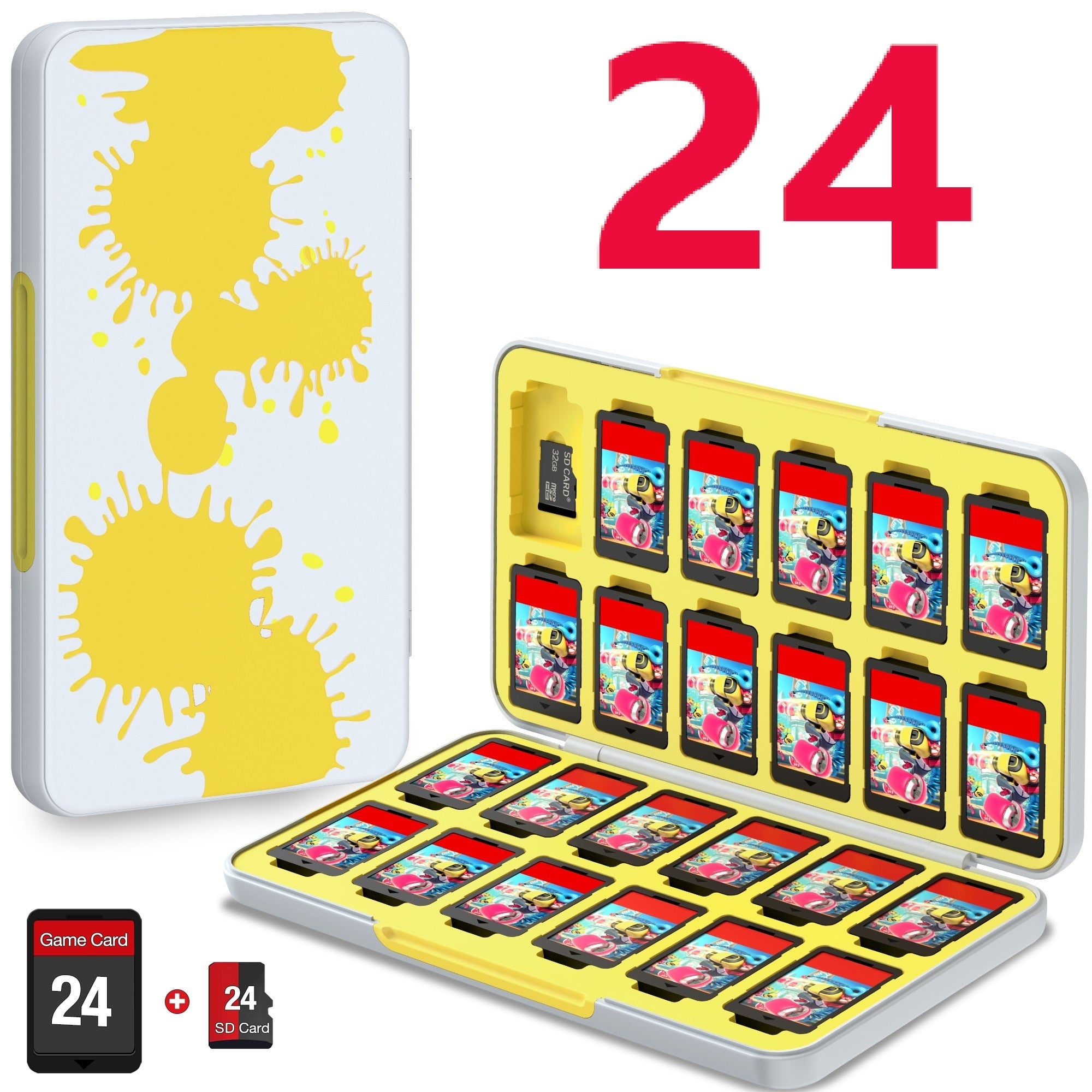 Custodia Per Schede Nintendo Switch - 24 Slot Per Game Card E 24 Per Micro SD, Chiusura Magnetica, Leggera - Foto 11