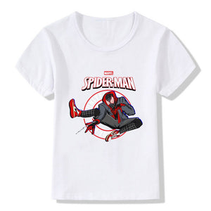 Marvel Spiderman Kids T-Shirt Fashion Summer Characters Printing T Shirt The Avenger Clothes Tops Baby Boys Girls Costume Tees