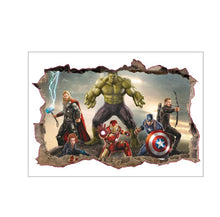 Load image into Gallery viewer, cartoon movie Avengers wall stickers for kids rooms home decor 3d effect decorative wall decals diy mural art pvc posters art